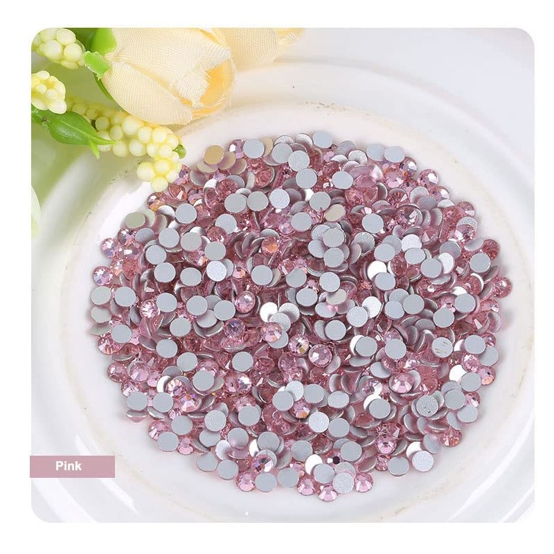 Onwon 1440 Pcs Crystal Flat Back Brilliant Round Rhinestones Glass