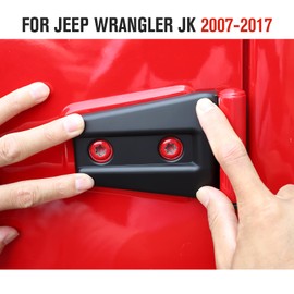 8PCS Door Hinge Covers Protector for 2007-2018 Jeep Wrangler JK JKU 4-Door (Matt Black)