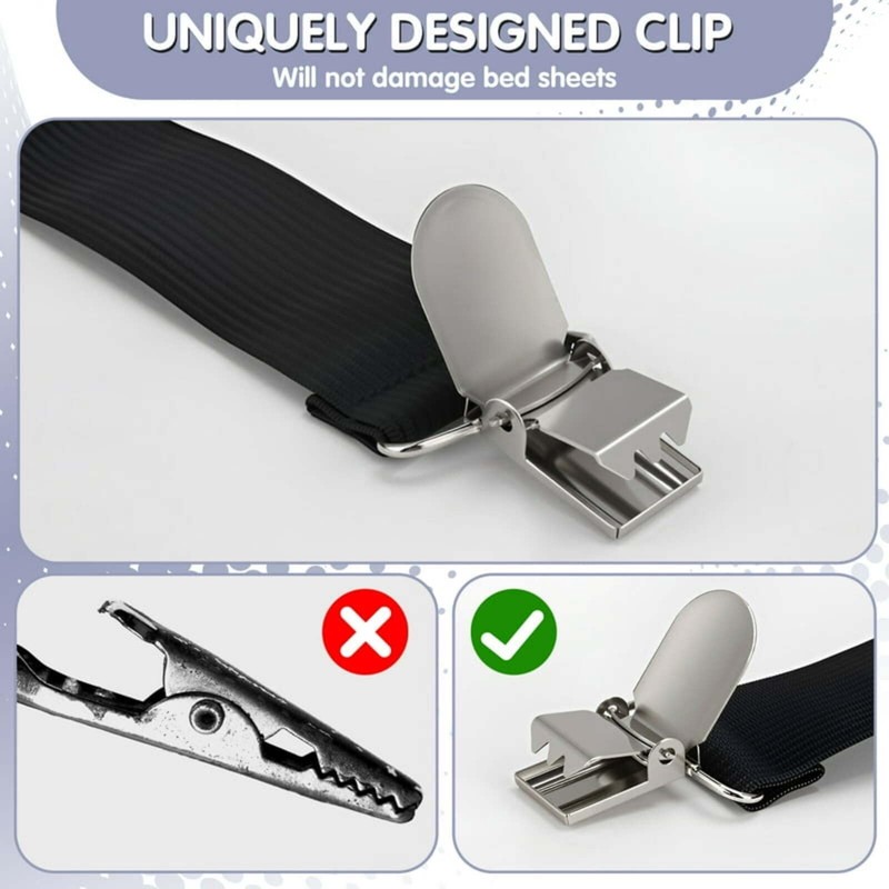 Bed Sheet Clips - Crisscross Fitted Sheet Straps for Bedding,Fitted