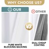 H.VERSAILTEX Linen Look 100% Blackout Curtains 45 Inches Long for