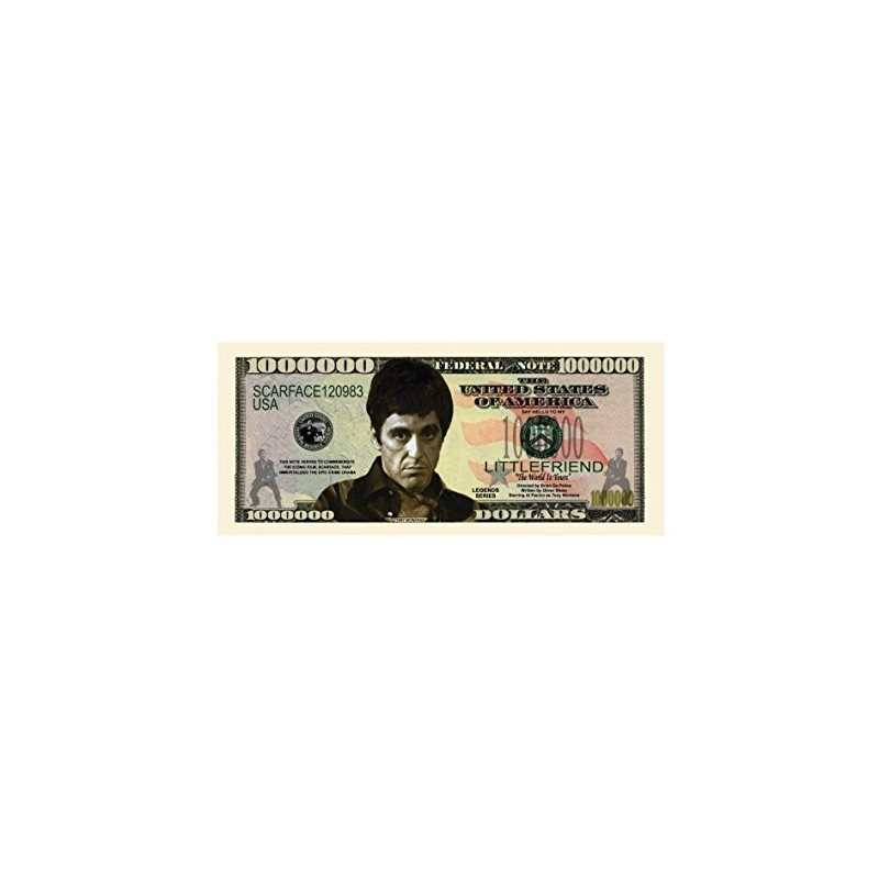 American Art Classics Al Pacino Scarface $Million Dollar$ Novelty Bill