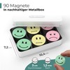 YOURGANIZE® 90 Smileys Magnets, Diameter 30 mm, Ideal as a