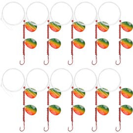 10Pcs Fishing Lure Rig Spinnerbait Walleye Rig Spinner Blades Accessories for Lure Making Octopus Hooks Beads Colorado Spinner Crawler Harness Clevises