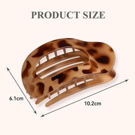 BelleVive 4 Pieces Flat Hair Clips Round Hair Claw Clips for Women French Hair Clips with Strong Hold for Thick Thin Hair Curved Flat Clips, multicoloured