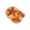 Star - All Natural Wood Intarsia Puzzle Box - Handcrafted