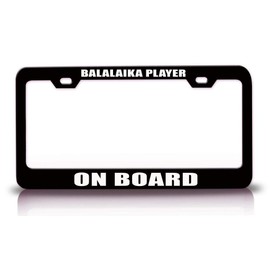 Custom Brother - Balalaika Player ON Board Music Musician Metal Car SUV Truck License Plate Frame Bl n88