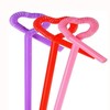 Flexible Straws, Happybase 200pcs Colorful Disposable Plastic Long Plastic Drinking