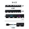 Elecom ECT-2820BK Power Strip Lightning Guard, 6 Slots, 6.6 ft