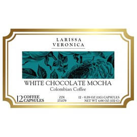 White Chocolate Mocha Colombian Coffee (Single Serve K-Cup Pods) (Gourmet, Naturally Flavored, Whole Coffee Beans) (12 pods, ZIN: 575579)