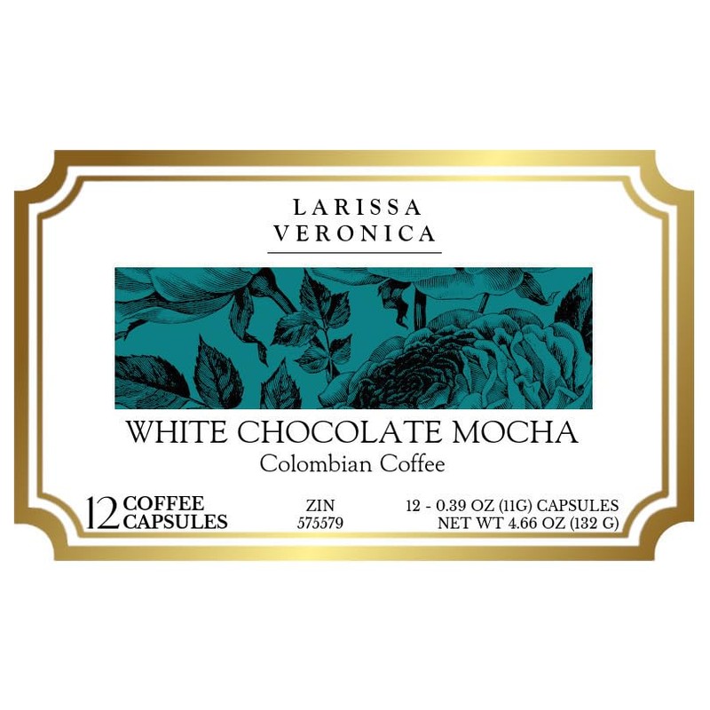 White Chocolate Mocha Colombian Coffee (Single Serve K-Cup Pods) (Gourmet,
