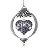 Inspired Silver - Air Force Charm Ornament - Silver Pave