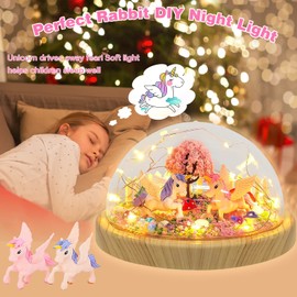 Unicorn Gifts for Girls, Make Your Own Unicorn Night Light, DIY Art and Craft Kits for Kids, Birthday Children's Day Gift Toys, Princess Gifts for 5 6 7 8 9 Year Old Girls Christmas Stuffers