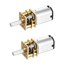 bnafes 2PCS Gear Motor DC 6V 300RPM Micro Gear Box Speed Reduction Motor 0.18A Electric Gear Motor with 2 Terminals