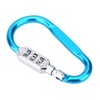Carabiner Lock, D-Ring Chain Clip Hook Travel Bag Luggage Security