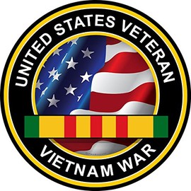 ProSticker 1070V (One) Patriot Series United States Veteran, Vietnam War Military Anchor Decal Sticker (4")