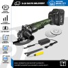 Excited Work 20V Cordless Angle Grinder, 7500RPM Brushless Motorwith 2PCS