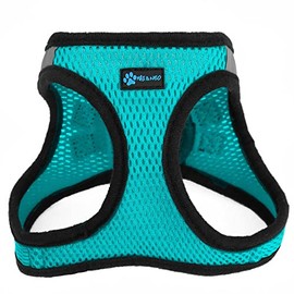 Max and Neo Nanu Small Dog Reflective Dog Harness - We Donate a Harness to a Dog Rescue for Every Harness Sold (Medium, Teal)