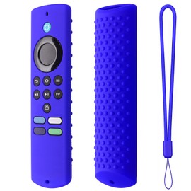 Silicone Case for Fire TV Stick Lite(2nd gen) 2021 Remote Control Cover for Alexa Voice Remote Lite Anti-Slid Shockproof Silicone Protective Cover Sleeve with Lanyard(Blue)
