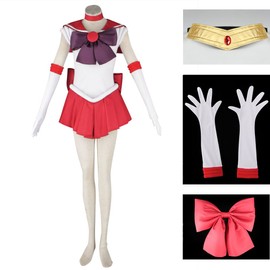 OURCOSPLAY Women's Hino Rei Cosplay Costume 6 Pcs Set (Women US S/CN M)