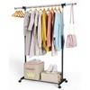 Whitmor Deluxe Adjustable Garment Rack - Rolling Clothes Organizer -