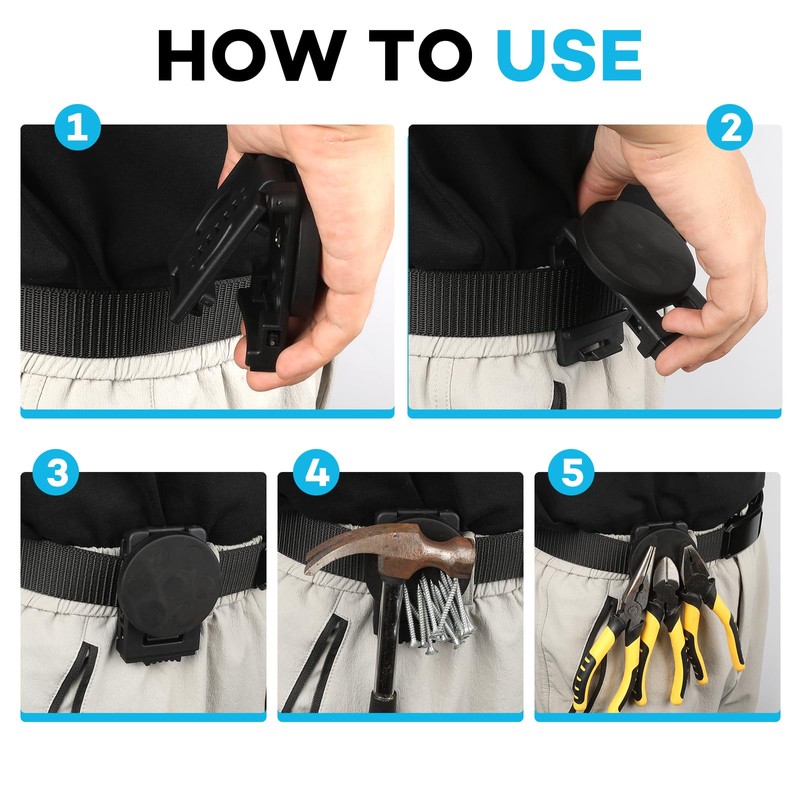 3 Pack Tool Holster Belt Clip Strong Holstery Magmaster Belt