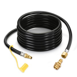 WADEO 17 FT Propane Quick Connect Hose for RV to Gas Grill, 1/4" RV Quick Connect Propane Hose for 1 LB Throwaway Bottle or Connects 1 LB Portable Appliance to RV 1/4" Female Quick Disconnect