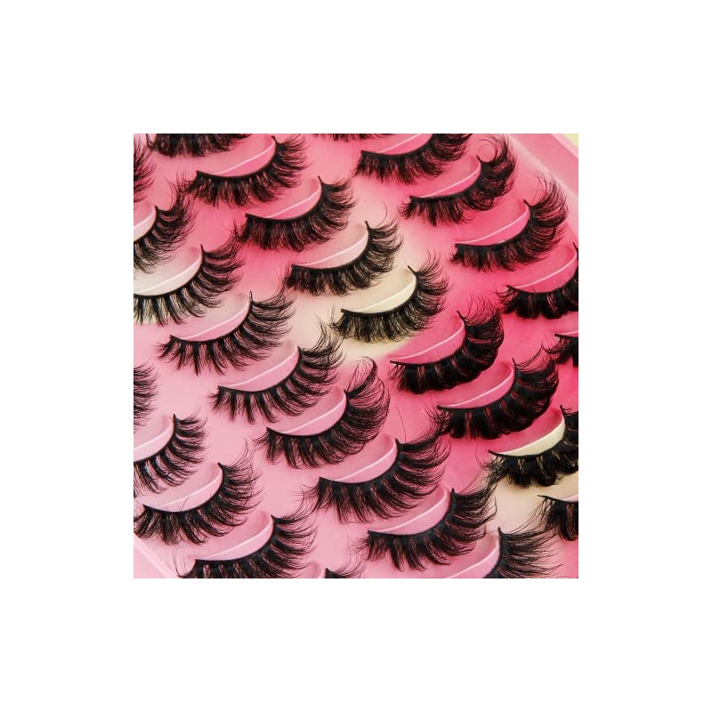 False Eyelashes Dramatic Fluffy 6D Mink Lashes - 20 Pairs