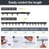 ZSTARR Retractable Ceiling Curtain Track, Measurement-Free Curtain Track 33.5''-59'',For Room