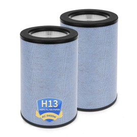 K 360° True HEPA Replacement Filter Compatible with GermGuardian AC9400W and AC9600W Air Purifier, Compare to Part # FLT9400,4-Stage Filtration H13 Activated Carbon Filter (2-Pack)