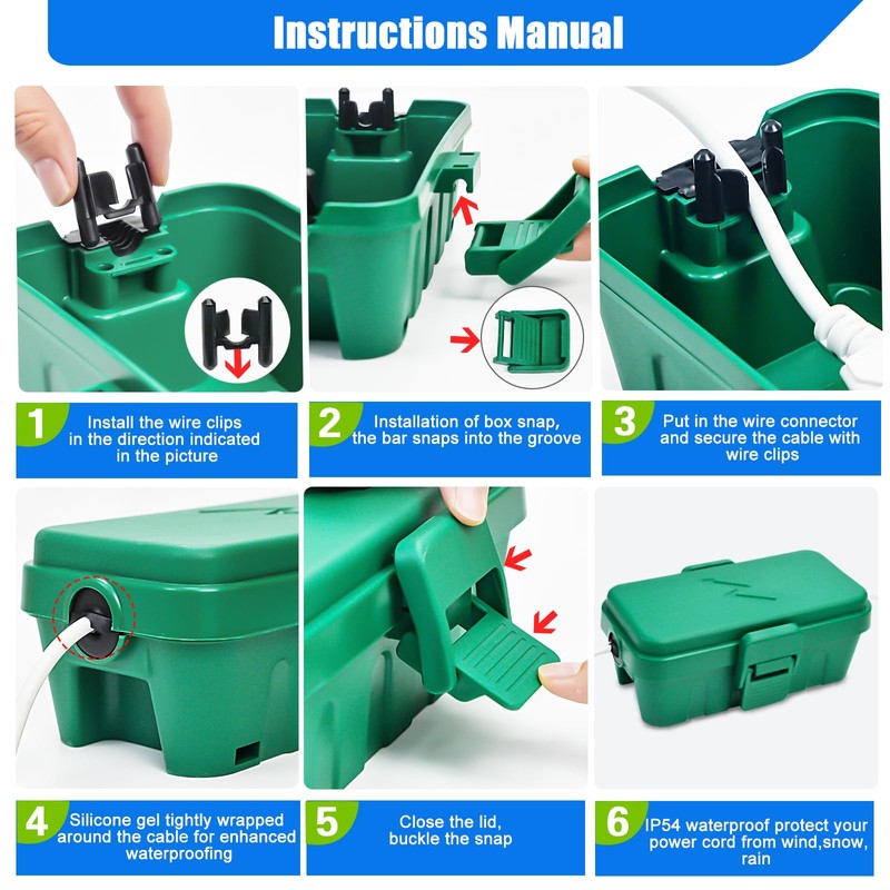 Hrensaw Small Weatherproof Electrical Connection Box(Inner 5.5 x 3 x
