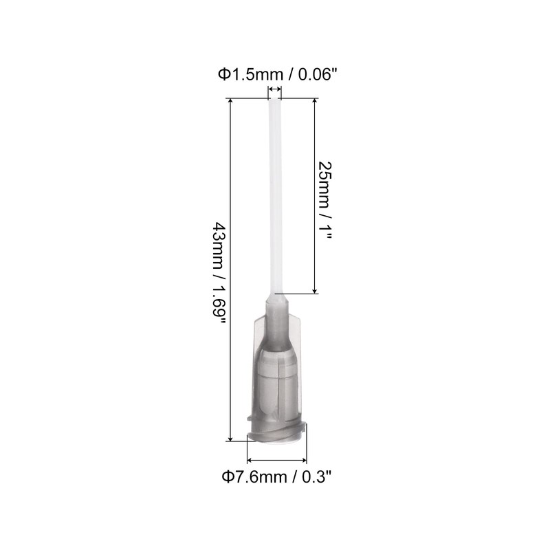 uxcell 20 Pcs 16G Plastic Dispensing Needles, 1" PTFE Glue