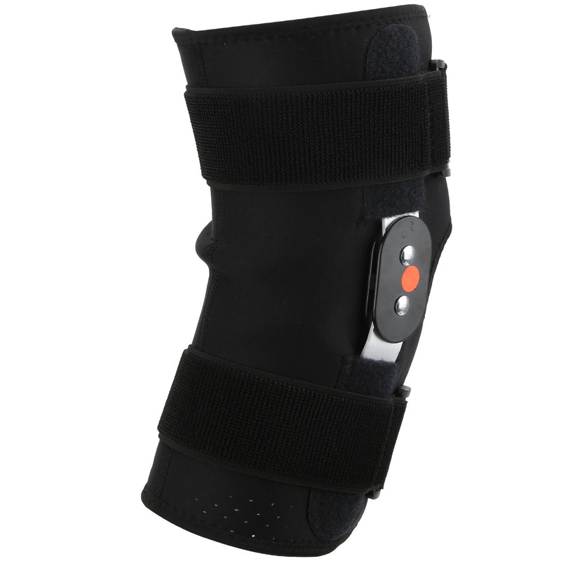 Hinged Knee Brace Support Adjustable Knee Joint Pads with Strap
