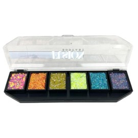 Fusion Body Art | 6 Colour Glitter Cream Palette - Fiesta Sparkles