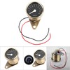 Motorcycle LED Tachometer Speed Meter 12V Universal Autocycle Accessory (Brass)