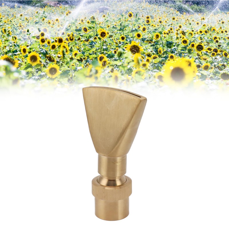 Fan Shaped Fountain Nozzle Copper Adjustable Uniform Water Spray Fan