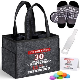 Alishomtll Birthday Gift Bottle Bag for Men, gray, Handbag holder