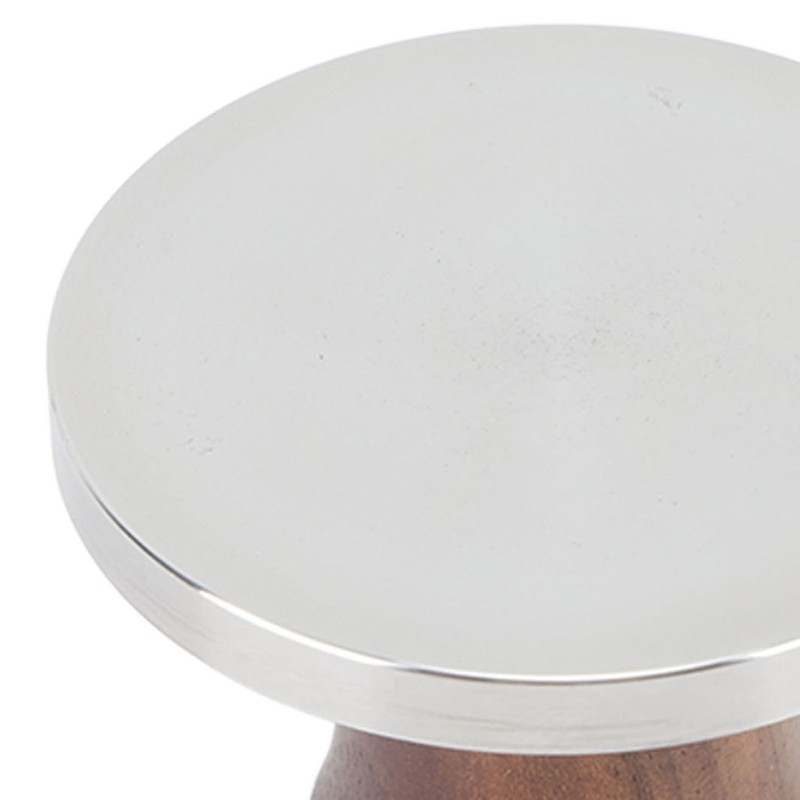 Wood Handle Coffee Tamper Stainless Steel Press Detachable Flat Base