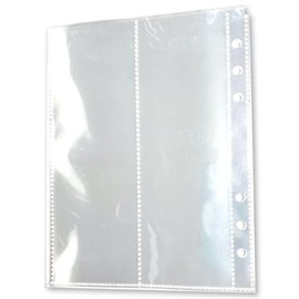 PinezOne Transparent Refills, A5, 6 Holes, Transparent, 2 Pockets, Vertical, Set of 10