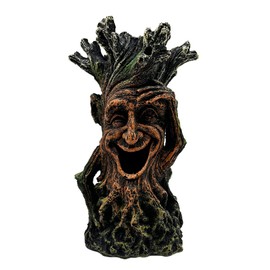 Fish Tank Tree Trunk Decoration Aquarium Statue Hollow Stump Root Branch Terrarium Hideout Accessories Freshwater Saltwater Ornament for Hermit Crabs, Crayfish, Sucker Fish, Guppy