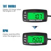 LCD Backlit Gauge Resettable Inductive Tachometer Hour Meter for 2/4