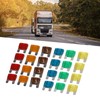 24Pcs Automotive Fuse Assortment Kit with Storage Box Zinc Alloy