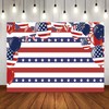7x5FT American Flag Stripes Backdrop – Red White Blue Patriotic