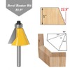 Mesee 3 Pieces Chamfer Edge Forming Router Bit Set, 1/4