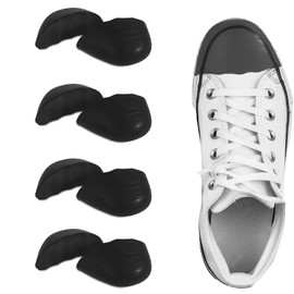 ZHUOMINGJIA 4 Pairs Shoe Filler Inserts for Loose Shoe,Toe Filler Cushion Inserts for Both Men and Women,for Casual Sports High Heels Boots for Shoe Too Big (Black,4 Pairs, Adjustable)