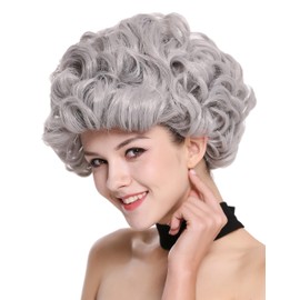 WIG ME UP - 91097-ZA68E Wig Women's Carnival Grey Curls Short Grandma Grandmother Elderly Lady