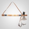 Lipco Wood and Feather Bear Tomahawk Wall Hanging, Home Decoration