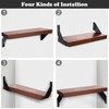 Shelf Bracket, Black, Metal Shelf Brackets, Pack of 2, 15