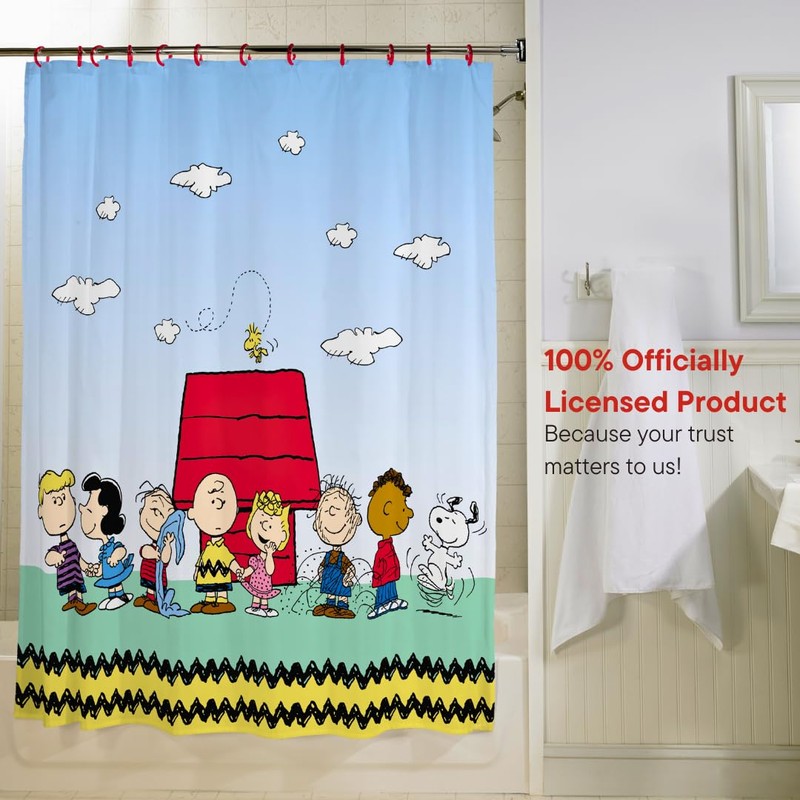 Franco Peanuts - Juego de 13 Cortinas de Ducha y