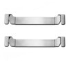 2pcs Stainless Steel Griddle Spatula Stand - Clamp-On Edge Mount