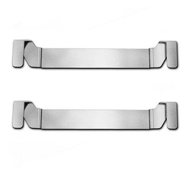 2pcs Stainless Steel Griddle Spatula Stand - Clamp-On Edge Mount Grill Tool Holder for Blackstone Grills and Other Flat Top Griddles(Silver)